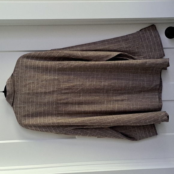 NWT Oversize Striped Linen Shirt (Rosy Brown) - nap - Picture 5 of 10